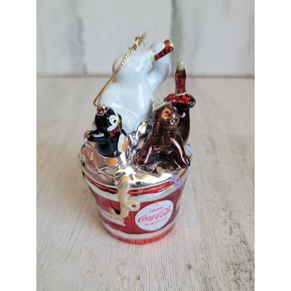 Vintage coca cola coke ceramic seal penguin Walrus ornament Xmas unique - Picture 2 of 8